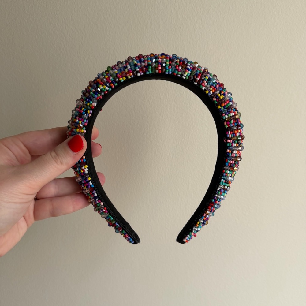 Sincerely Jules Rainbow Beaded Headband